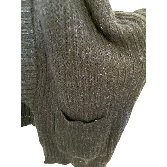 Urban Outfitters Slouchy Casual Dark Cardigan Waffle Cable Knit Oversized XS - Picture 3 of 5